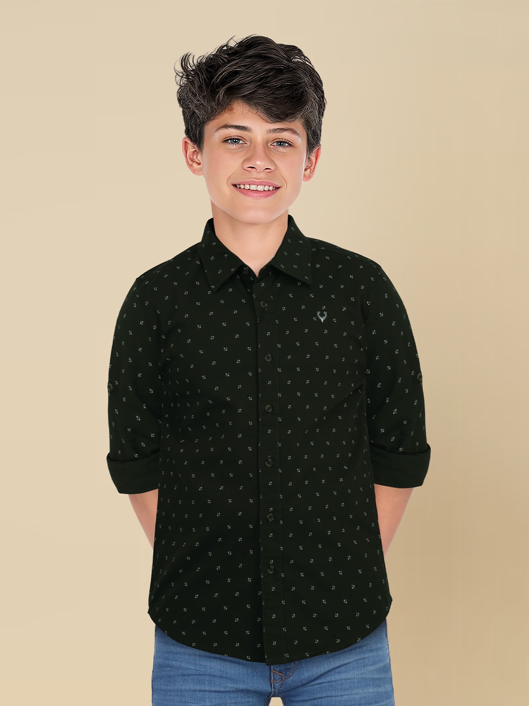 Allen Solly Junior Boys Spread Collar Micro Ditsy Printed Cotton Slim Fit Casual Shirt, Brown
Allen Solly Junior Boys Spread Collar Micro Ditsy Printed Cotton Slim Fit Casual Shirt, Brown