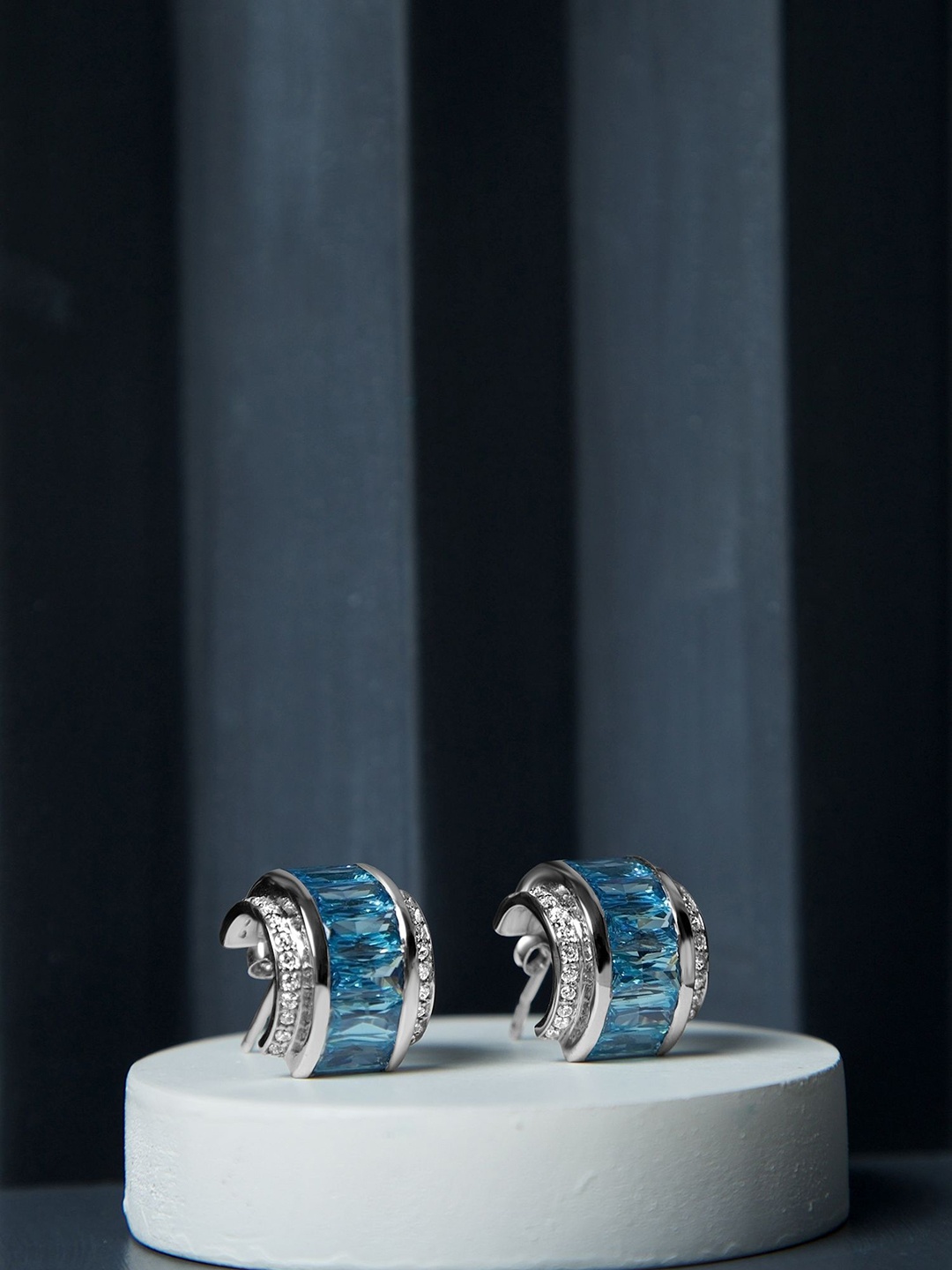 VELVET IMPERIAL 925 Sterling Silver Plated Velvet Imperial Vintage Art Deco Studs, Blue
VELVET IMPERIAL 925 Sterling Silver Plated Velvet Imperial Vintage Art Deco Studs, Blue