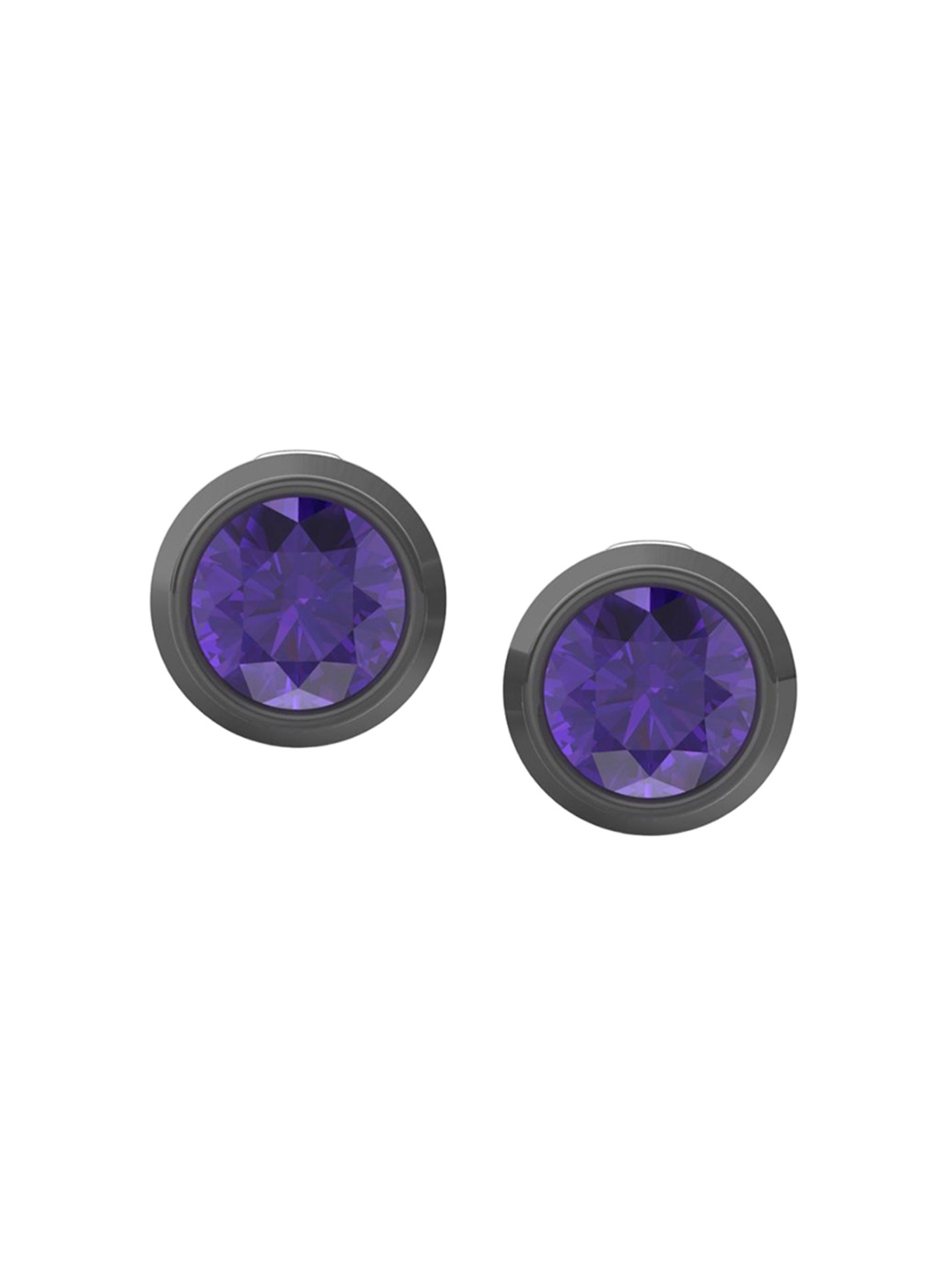 VELVET IMPERIAL Ruthenium-Plated Stainless Steel Dexter Minimal Amethyst Studs, Black
VELVET IMPERIAL Ruthenium-Plated Stainless Steel Dexter Minimal Amethyst Studs, Black