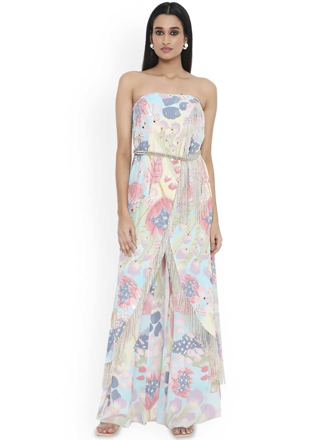 Payal Singhal Floral Embroidered Beads and Stones A Line Kurta with Palazzos, Blue
Payal Singhal Floral Embroidered Beads and Stones A Line Kurta with Palazzos, Blue