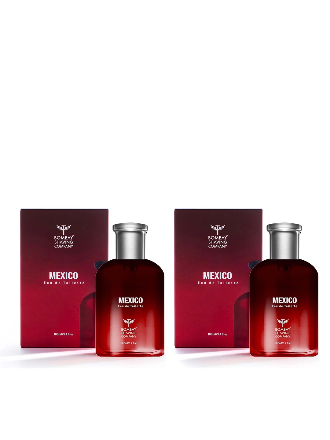 Bombay Shaving Company Men Set of 2 Mexico Eau De Toilette - 100 ml each, Red
Bombay Shaving Company Men Set of 2 Mexico Eau De Toilette - 100 ml each, Red