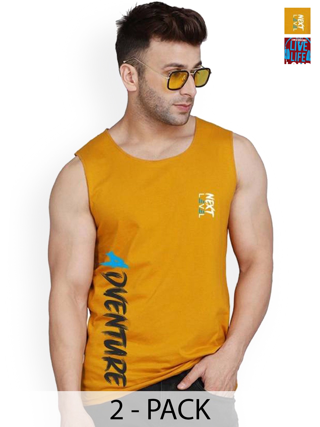 SLOWLORIS Pack Of 2 Printed Gym Innerwear Vests SL26 COMBO (LOUD MAROON) (ADV MUSTARD)
SLOWLORIS Pack Of 2 Printed Gym Innerwear Vests SL26 COMBO (LOUD MAROON) (ADV MUSTARD)