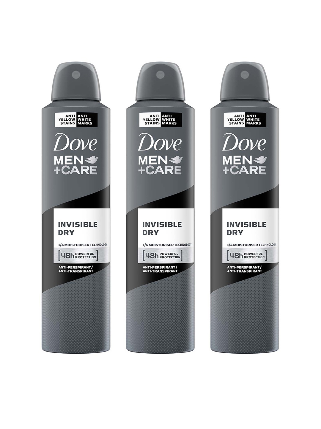 Dove Men Set Of 3 +Care Invisible Dry Spray Antiperspirant Deodorant - 250ml Each, Grey
Dove Men Set Of 3 +Care Invisible Dry Spray Antiperspirant Deodorant - 250ml Each, Grey