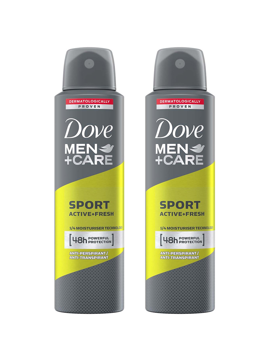 Dove Men Set of 2 +Care Sport Active+Fresh Dry Spray Anti-Perspirant Deodorant- 150ml Each, Yellow
Dove Men Set of 2 +Care Sport Active+Fresh Dry Spray Anti-Perspirant Deodorant- 150ml Each, Yellow