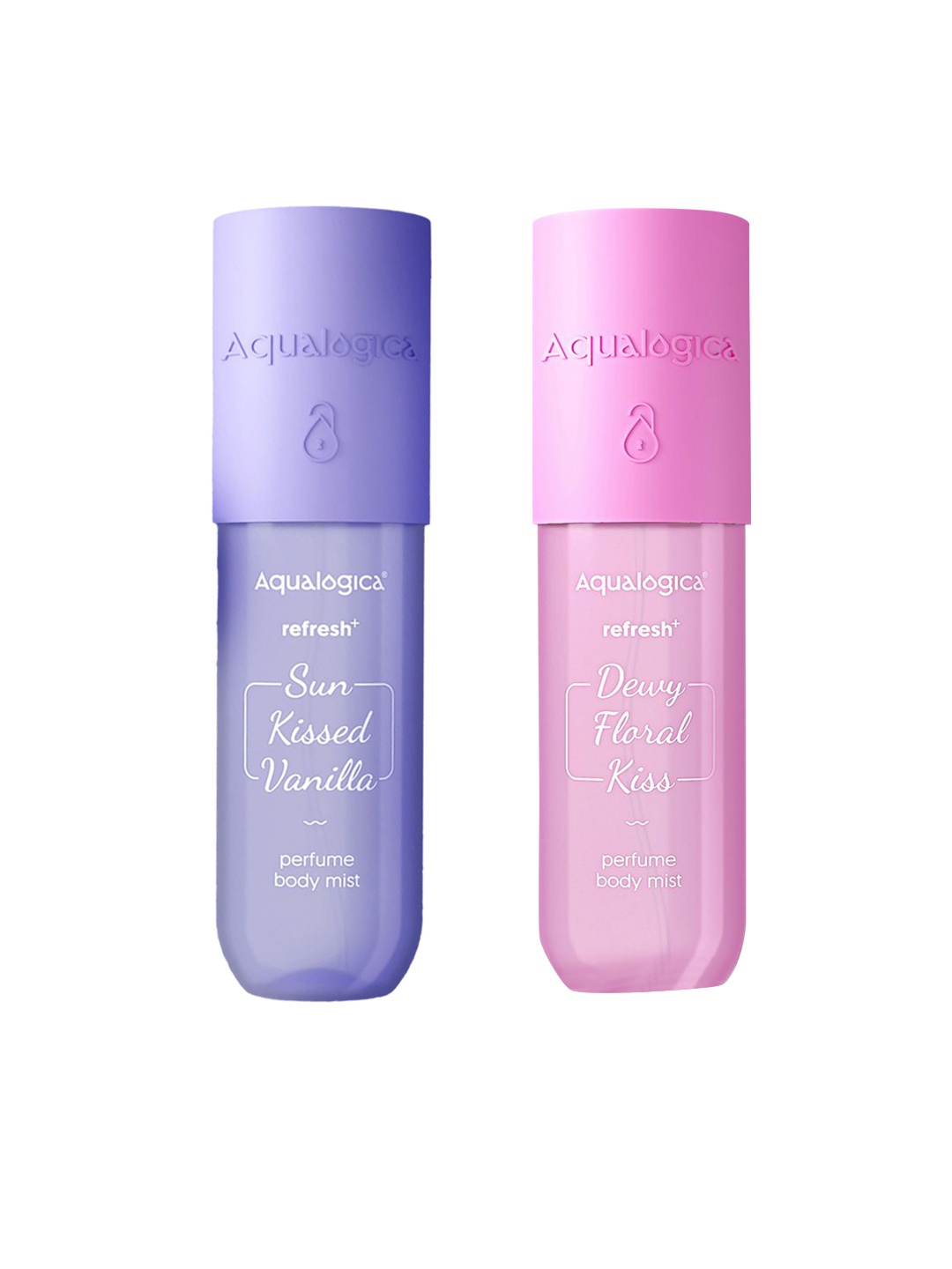 Aqualogica Set Of 2 Refresh+ Body Mist- Dewy Floral Kiss & Sun Kissed Vanilla - 150ml Each, Pink
Aqualogica Set Of 2 Refresh+ Body Mist- Dewy Floral Kiss & Sun Kissed Vanilla - 150ml Each, Pink