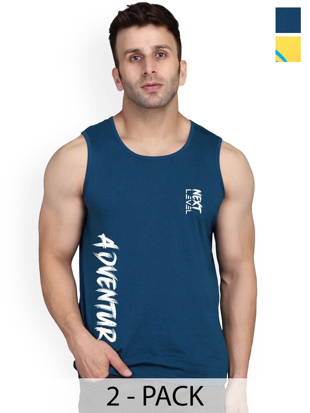 SLOWLORIS Pack Of 2 Printed Sleeveless Gym Vests SL26 COMBO (LOUD YELLOW) (ADV PEACOCK)
SLOWLORIS Pack Of 2 Printed Sleeveless Gym Vests SL26 COMBO (LOUD YELLOW) (ADV PEACOCK)
