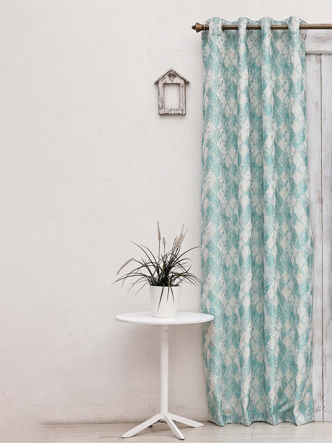 Ariana Turquoise Blue & White Geometric Printed Room Darkening Jacquard Door Curtain
Ariana Turquoise Blue & White Geometric Printed Room Darkening Jacquard Door Curtain