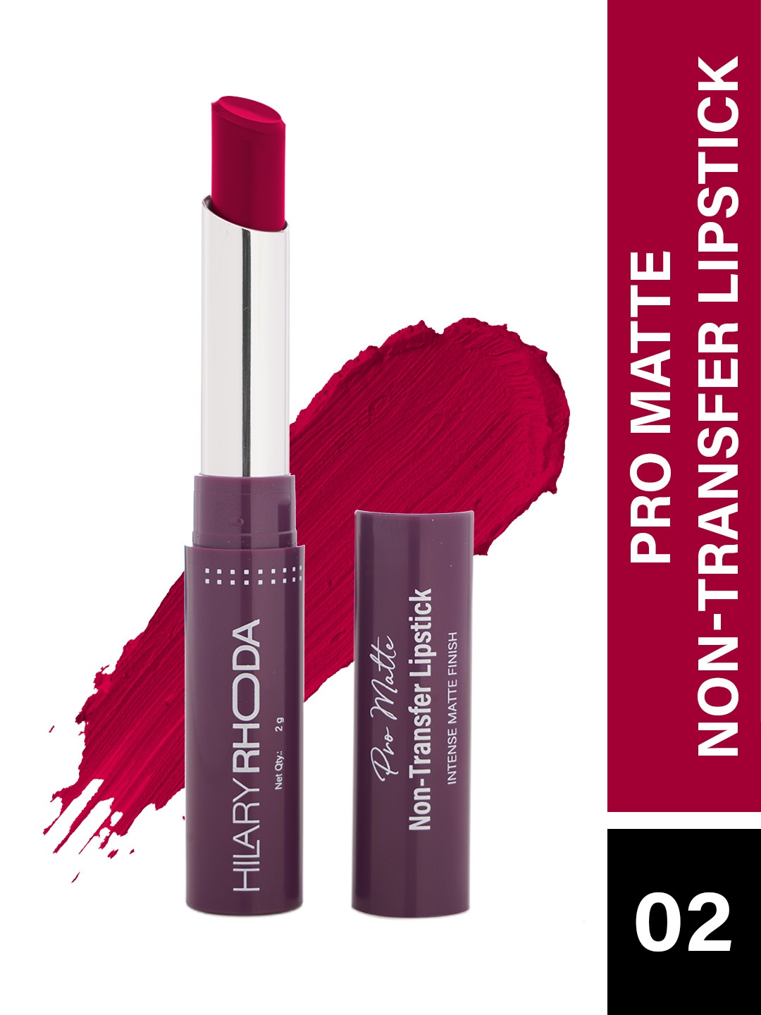 Hilary Rhoda Pro Matte 12 Hr Stay Waterproof Non-Transfer Lipstick 2g - Nude Peach 02, Red
Hilary Rhoda Pro Matte 12 Hr Stay Waterproof Non-Transfer Lipstick 2g - Nude Peach 02, Red