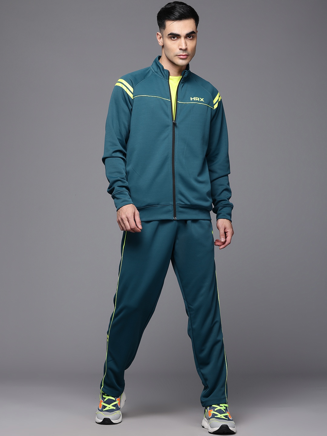HRX by Hrithik Roshan Contrast Stripe Raglan Sleeve Rapid-Dry Running Tracksuit, Teal
HRX by Hrithik Roshan Contrast Stripe Raglan Sleeve Rapid-Dry Running Tracksuit, Teal
