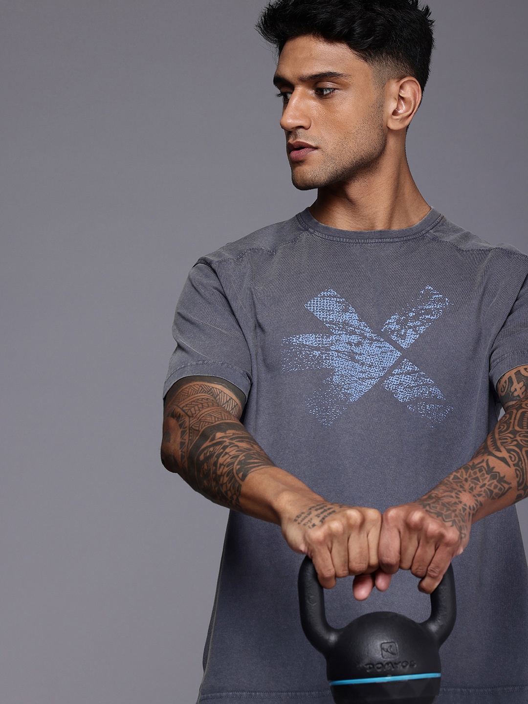 HRX by Hrithik Roshan Irontribe Pure Cotton Brand Logo Washed Relaxed Training T-shirt, Blue
HRX by Hrithik Roshan Irontribe Pure Cotton Brand Logo Washed Relaxed Training T-shirt, Blue