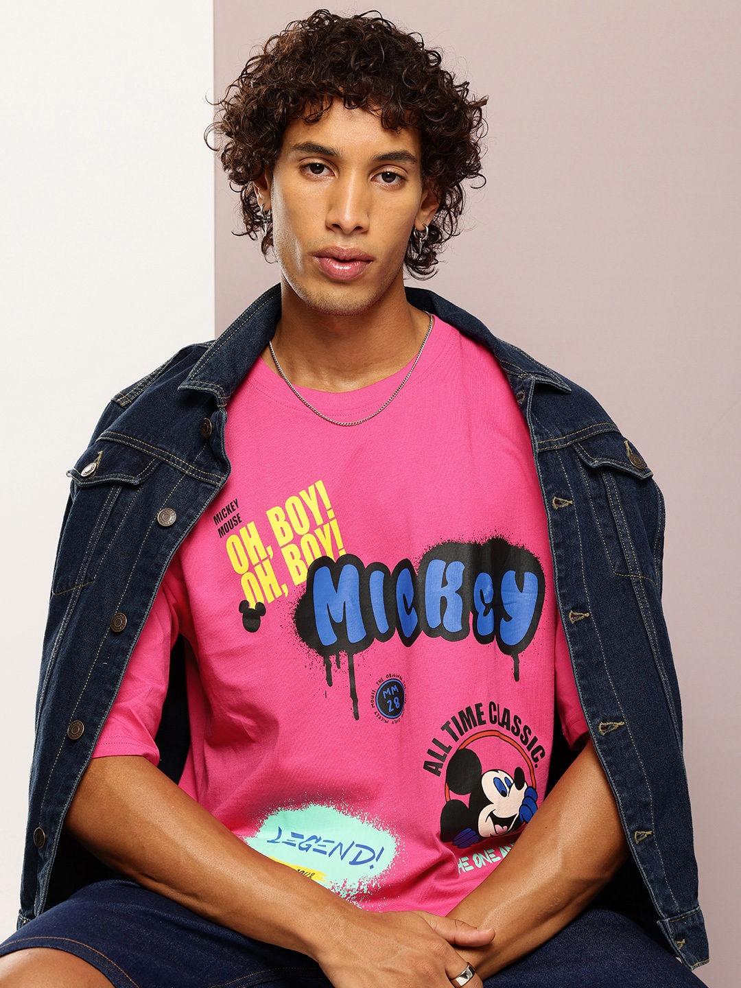 Kook N Keech Men Mickey Mouse Printed Drop-Shoulder Sleeves Oversized Pure Cotton T-shirt, Pink
Kook N Keech Men Mickey Mouse Printed Drop-Shoulder Sleeves Oversized Pure Cotton T-shirt, Pink