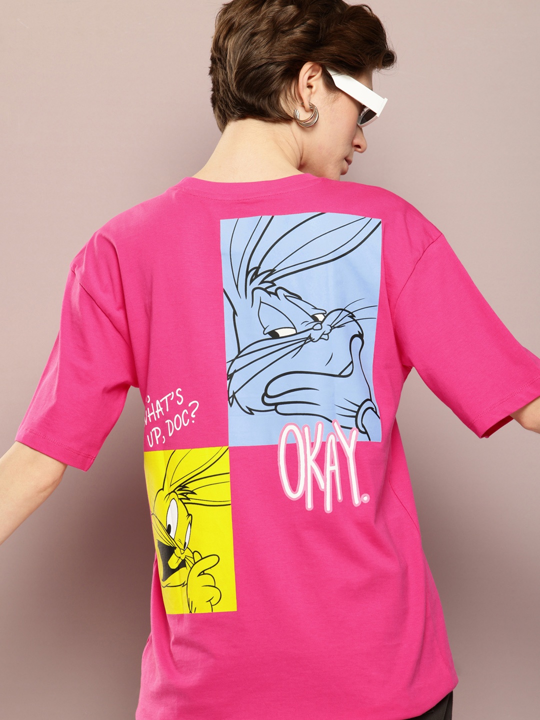 Kook N Keech Looney Tunes Printed Drop-Shoulder Sleeves Pure Cotton Oversized T-shirt, Pink
Kook N Keech Looney Tunes Printed Drop-Shoulder Sleeves Pure Cotton Oversized T-shirt, Pink