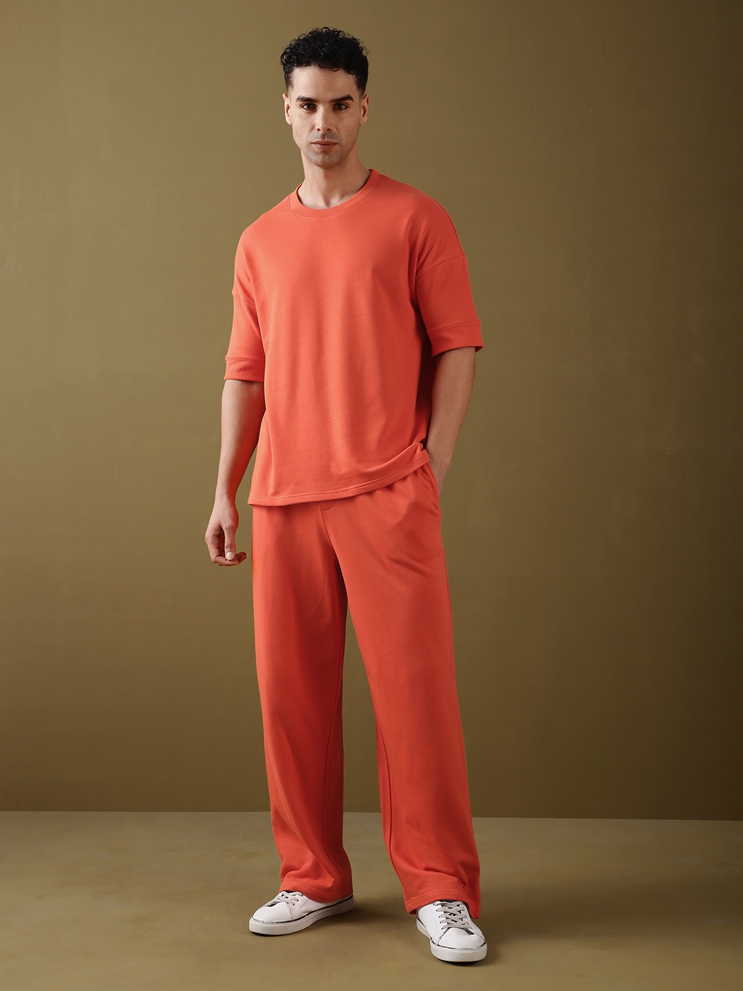 DILLINGER Oversized Drop Shoulder Ultra Soft Drapey Cotton T-Shirt & Track Pants Co-Ords, Orange
DILLINGER Oversized Drop Shoulder Ultra Soft Drapey Cotton T-Shirt & Track Pants Co-Ords, Orange