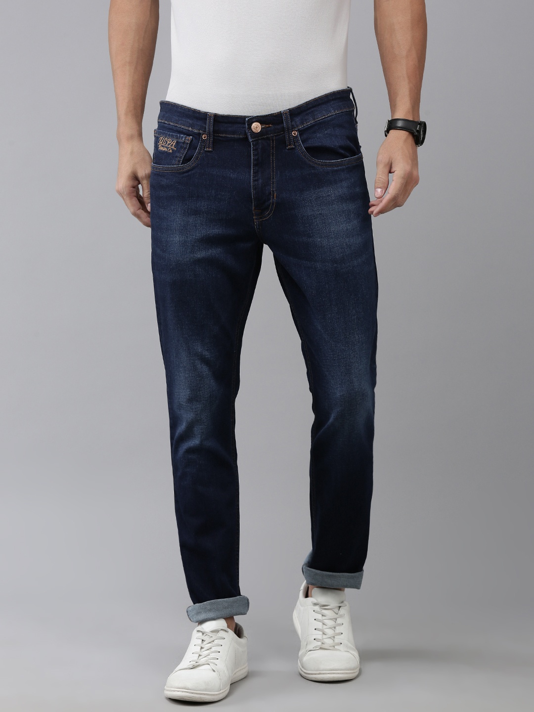 U.S. Polo Assn. Denim Co. Men Brandon Slim Tapered Fit Light Fade Stretchable Jeans, Blue
U.S. Polo Assn. Denim Co. Men Brandon Slim Tapered Fit Light Fade Stretchable Jeans, Blue