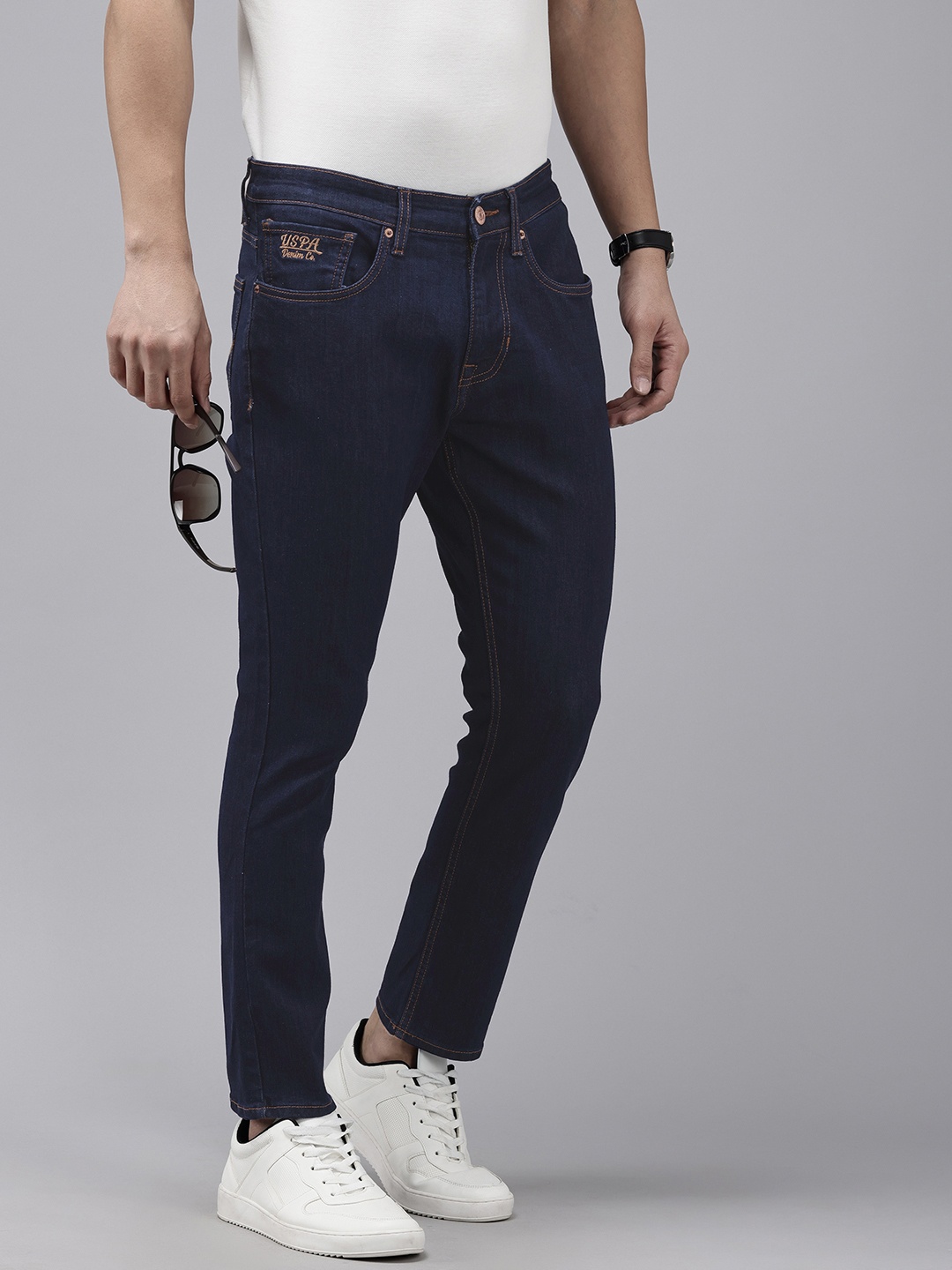 U.S. Polo Assn. Denim Co. Men Cropped Skinny Fit Stretchable Jeans, Blue
U.S. Polo Assn. Denim Co. Men Cropped Skinny Fit Stretchable Jeans, Blue