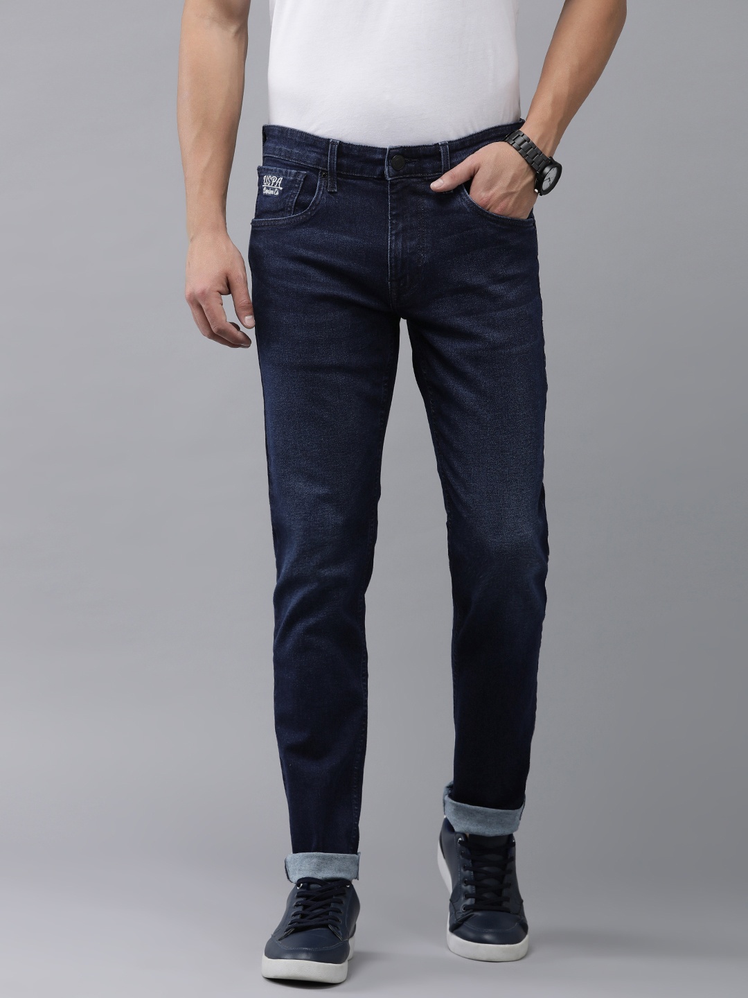 U.S. Polo Assn. Denim Co. Men Brandon Slim Tapered Fit Light Fade Stretchable Jeans, Blue
U.S. Polo Assn. Denim Co. Men Brandon Slim Tapered Fit Light Fade Stretchable Jeans, Blue
