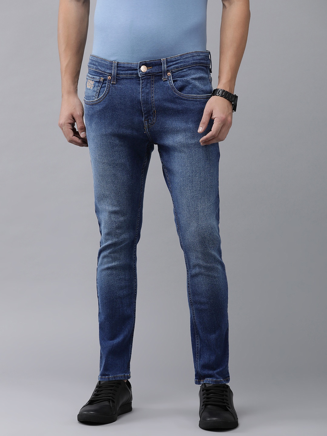 U.S. Polo Assn. Denim Co. Men Henry Skinny Fit Light Fade Stretchable Cropped Jeans, Blue
U.S. Polo Assn. Denim Co. Men Henry Skinny Fit Light Fade Stretchable Cropped Jeans, Blue