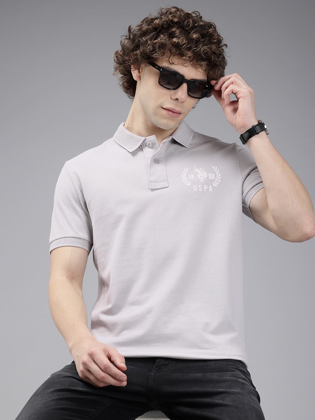 U.S. Polo Assn. Denim Co. Brand Logo Printed Polo Collar Pure Cotton Slim Fit T-shirt, Grey
U.S. Polo Assn. Denim Co. Brand Logo Printed Polo Collar Pure Cotton Slim Fit T-shirt, Grey