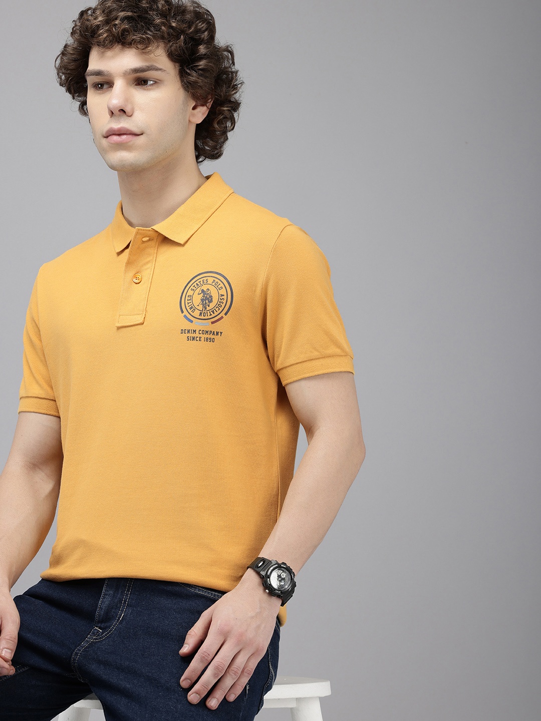 U.S. Polo Assn. Denim Co. Brand Logo Printed Polo Collar Pure Cotton Slim Fit T-shirt, Mustard
U.S. Polo Assn. Denim Co. Brand Logo Printed Polo Collar Pure Cotton Slim Fit T-shirt, Mustard