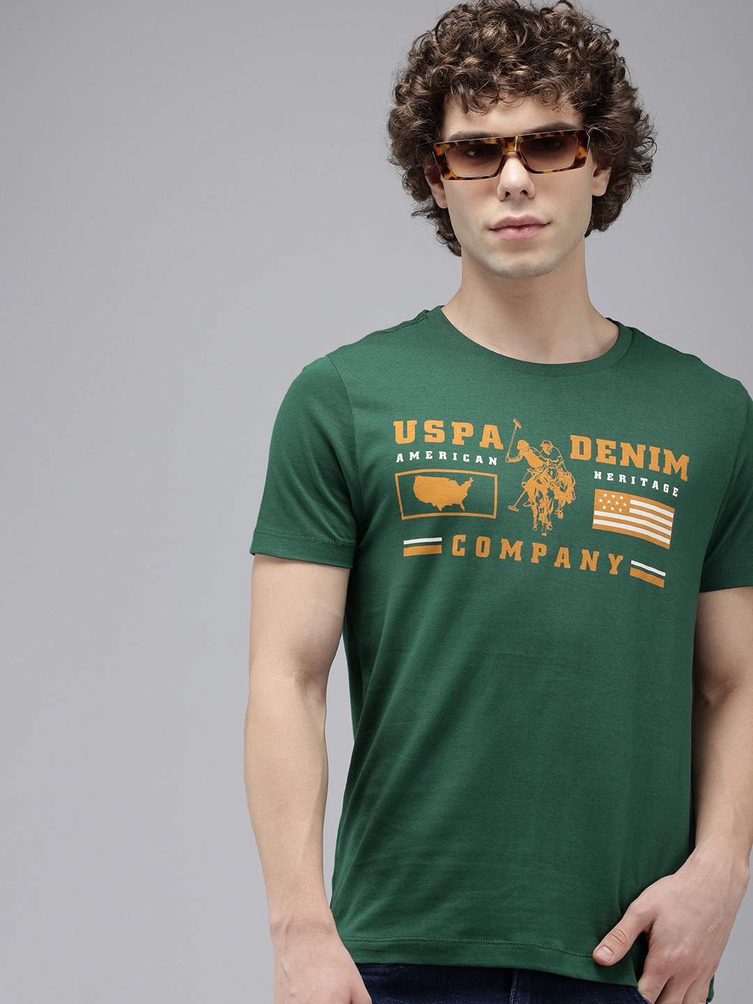 U.S. Polo Assn. Denim Co. Brand Logo Printed Pure Cotton Slim Fit T-shirt, Green
U.S. Polo Assn. Denim Co. Brand Logo Printed Pure Cotton Slim Fit T-shirt, Green