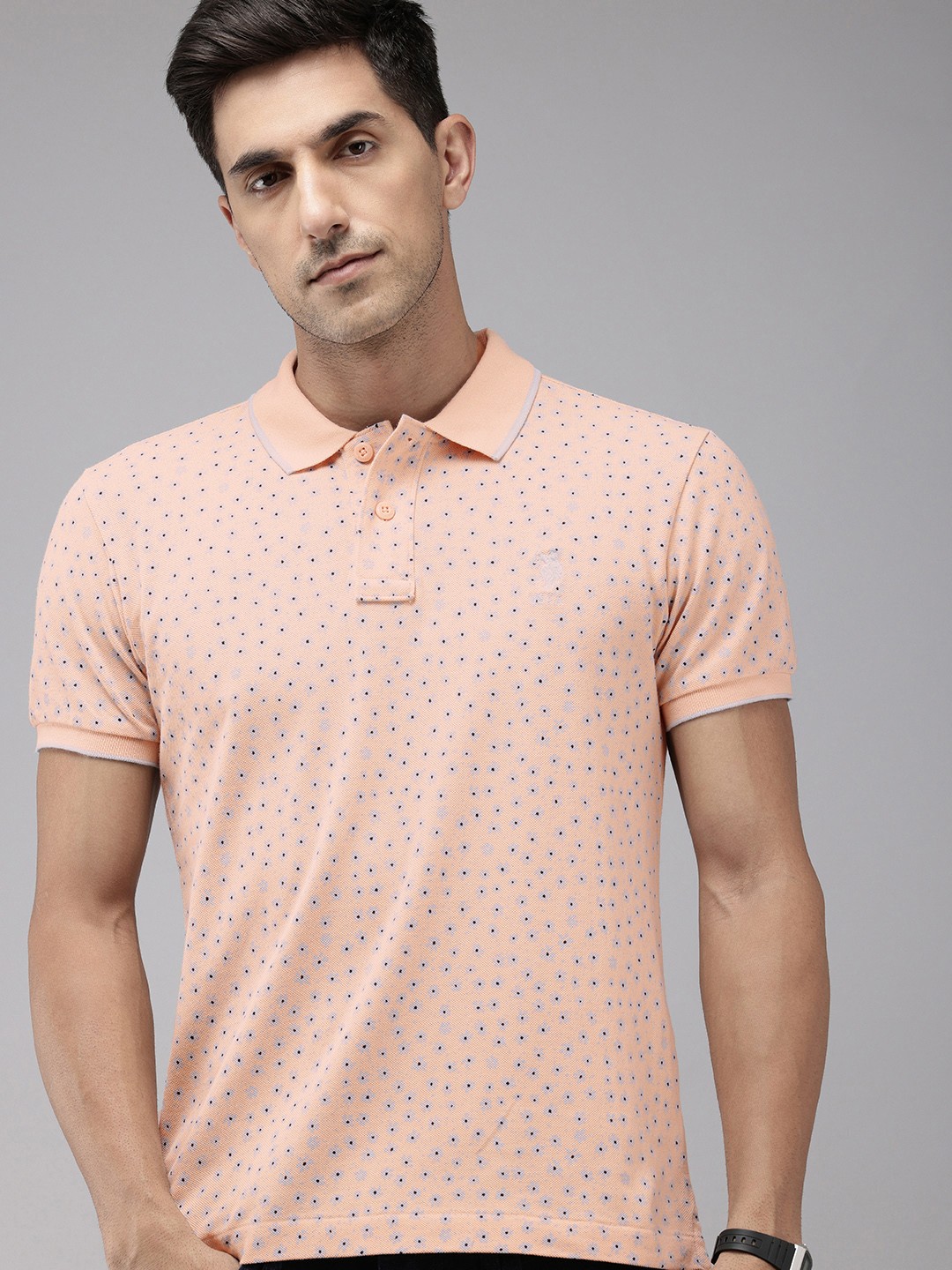 U.S. Polo Assn. Floral Printed Polo Collar Pure Cotton Slim Fit T-shirt, Peach
U.S. Polo Assn. Floral Printed Polo Collar Pure Cotton Slim Fit T-shirt, Peach