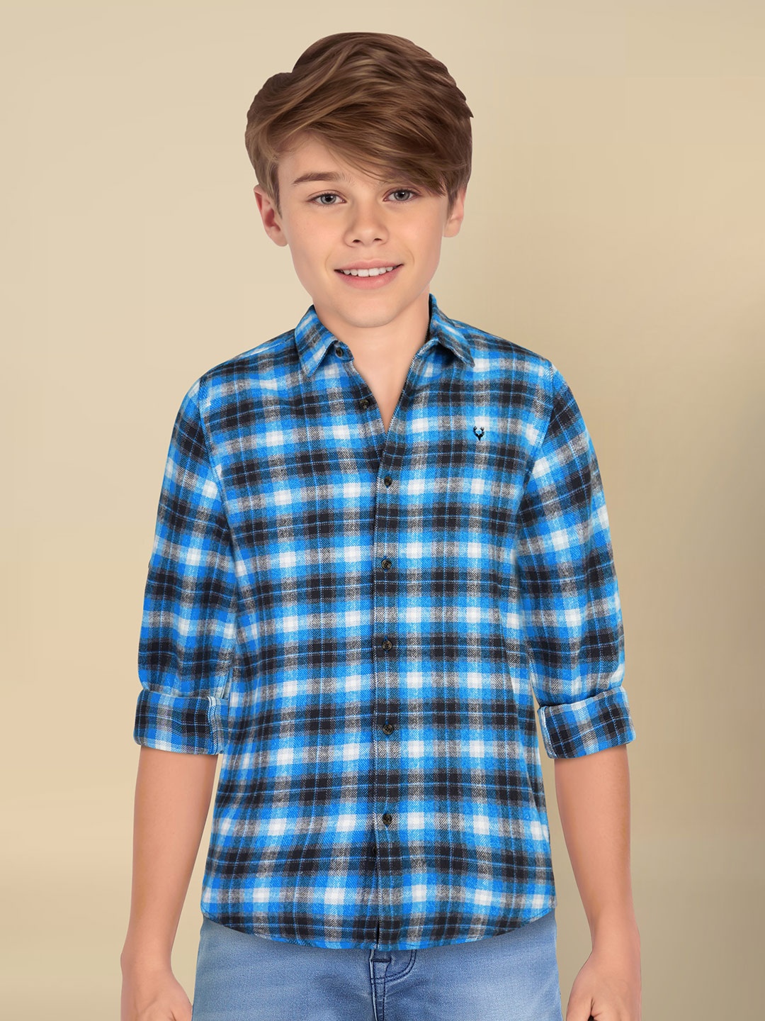 Allen Solly Junior Boys Spread Collar Tartan Checked Cotton Slim Fit Casual Shirt, Blue
Allen Solly Junior Boys Spread Collar Tartan Checked Cotton Slim Fit Casual Shirt, Blue