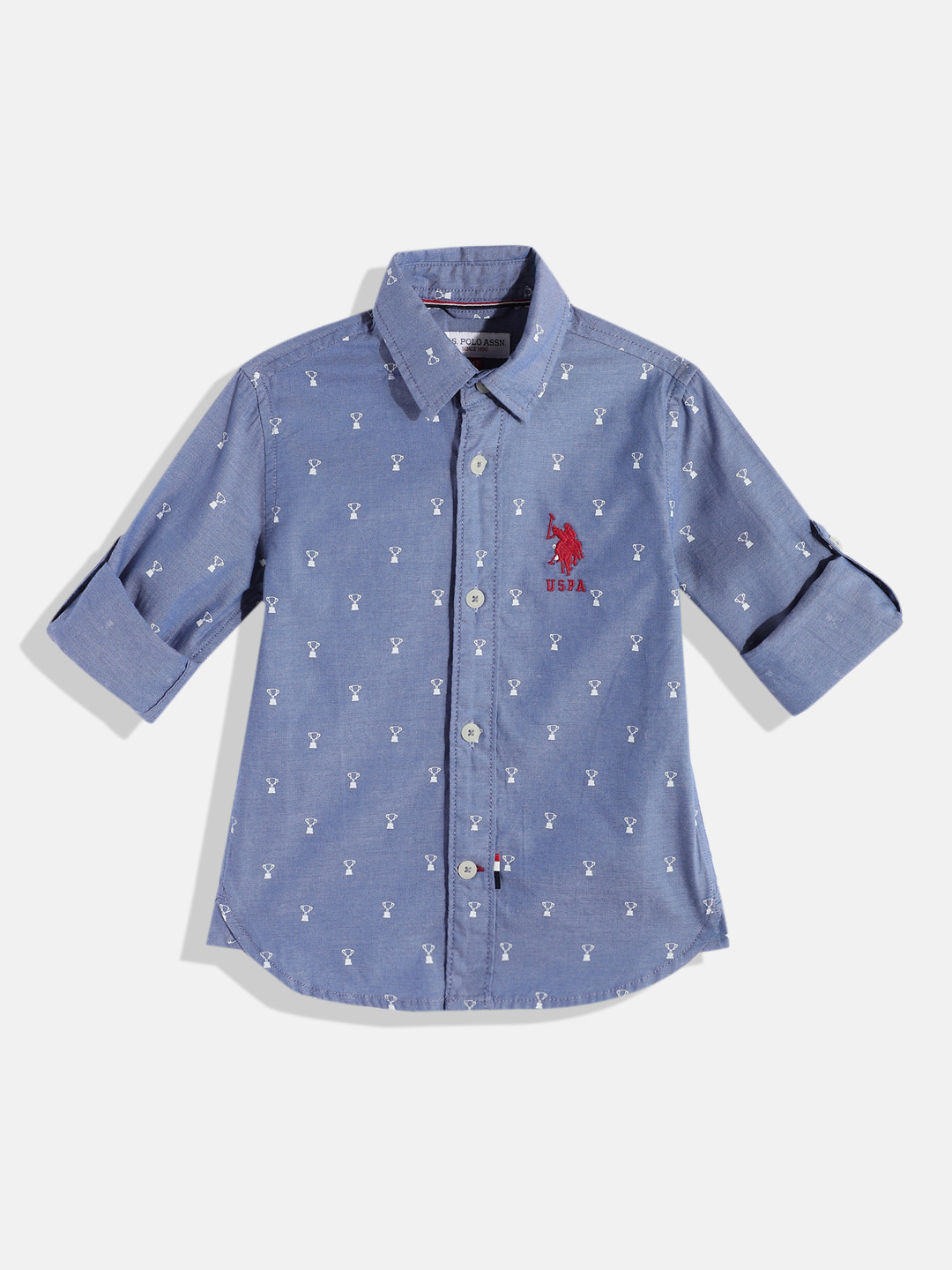 U.S. Polo Assn. Kids Boys Printed Pure Cotton Casual Shirt, Blue
U.S. Polo Assn. Kids Boys Printed Pure Cotton Casual Shirt, Blue