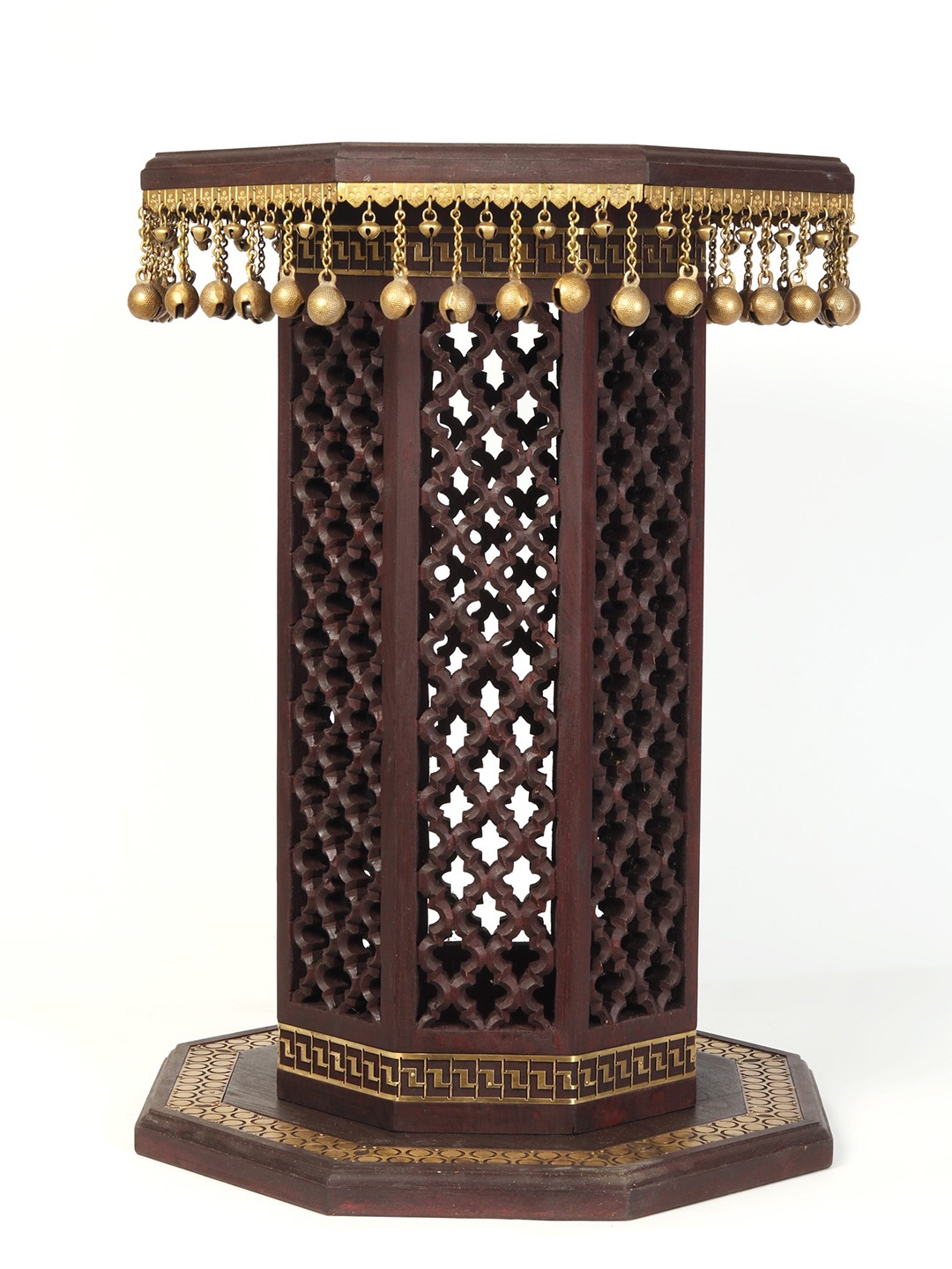Exotic India Brown Octagonal Shaped Designer Pedestal with Dangling Wooden Showpiece
Exotic India Brown Octagonal Shaped Designer Pedestal with Dangling Wooden Showpiece