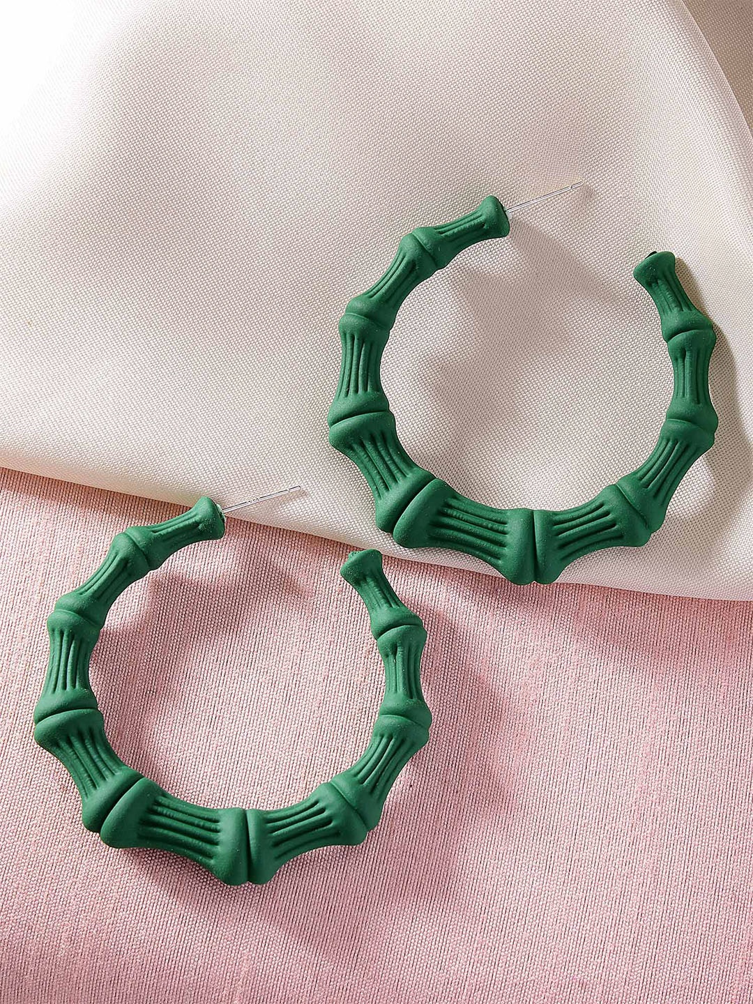 Bohey by KARATCART Gold Plated Contemporary Matte Finish Half Hoop Earrings, Green
Bohey by KARATCART Gold Plated Contemporary Matte Finish Half Hoop Earrings, Green