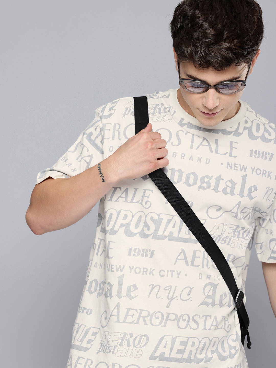 Aeropostale Brand Logo Printed Drop-Shoulder Sleeves Pure Cotton Relaxed Fit T-shirt, White
Aeropostale Brand Logo Printed Drop-Shoulder Sleeves Pure Cotton Relaxed Fit T-shirt, White