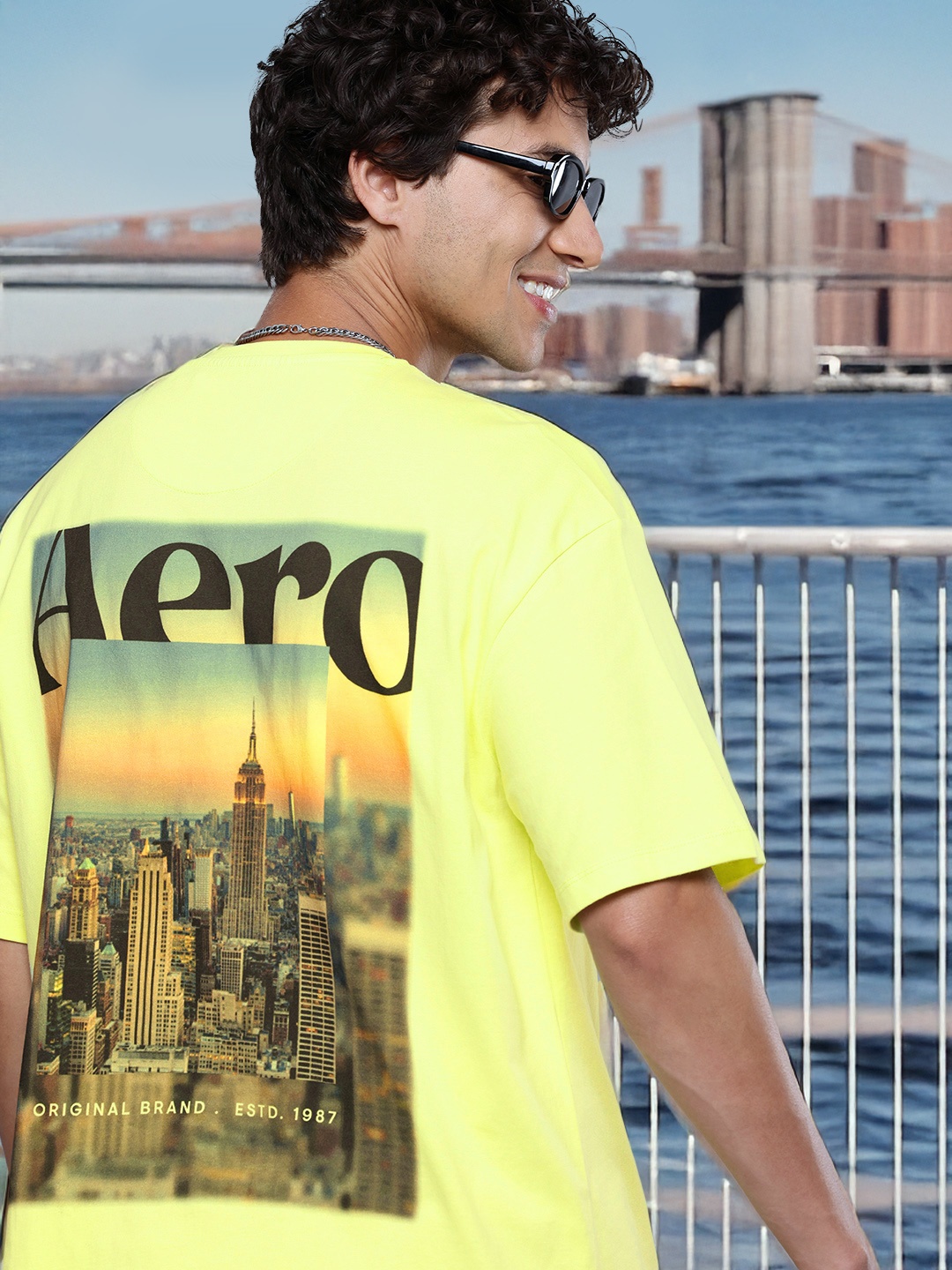 Aeropostale Brand Logo Printed Drop-Shoulder Sleeves Relaxed Fit Pure Cotton T-shirt, Fluorescent green
Aeropostale Brand Logo Printed Drop-Shoulder Sleeves Relaxed Fit Pure Cotton T-shirt, Fluorescent green
