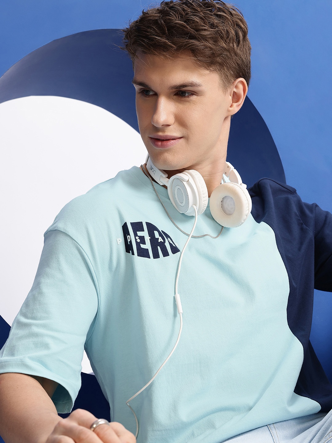 Aeropostale Colourblocked & Typography Drop-Shoulder Pure Cotton Relaxed Fit T-shirt, Blue
Aeropostale Colourblocked & Typography Drop-Shoulder Pure Cotton Relaxed Fit T-shirt, Blue