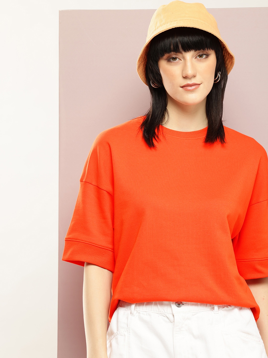 DILLINGER Women Oversized Drop Shoulder Ultra Soft Drapey Cotton Crew Neck T-Shirt, Orange
DILLINGER Women Oversized Drop Shoulder Ultra Soft Drapey Cotton Crew Neck T-Shirt, Orange