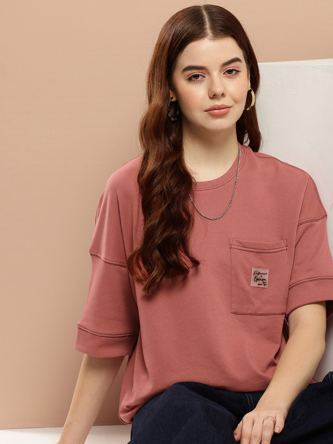Difference of Opinion Women Oversized Drop Shoulder Ultra Soft Drapey Cotton T-Shirt, Mauve
Difference of Opinion Women Oversized Drop Shoulder Ultra Soft Drapey Cotton T-Shirt, Mauve