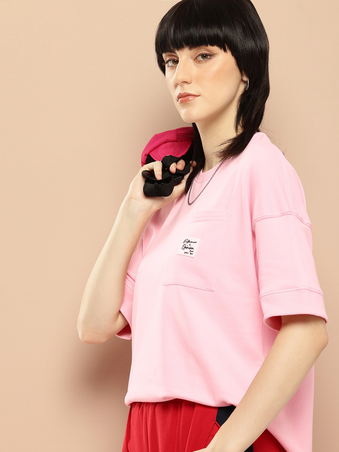 Difference of Opinion Women Oversized Drop Shoulder Ultra Soft Drapey Cotton T-Shirt, Pink
Difference of Opinion Women Oversized Drop Shoulder Ultra Soft Drapey Cotton T-Shirt, Pink