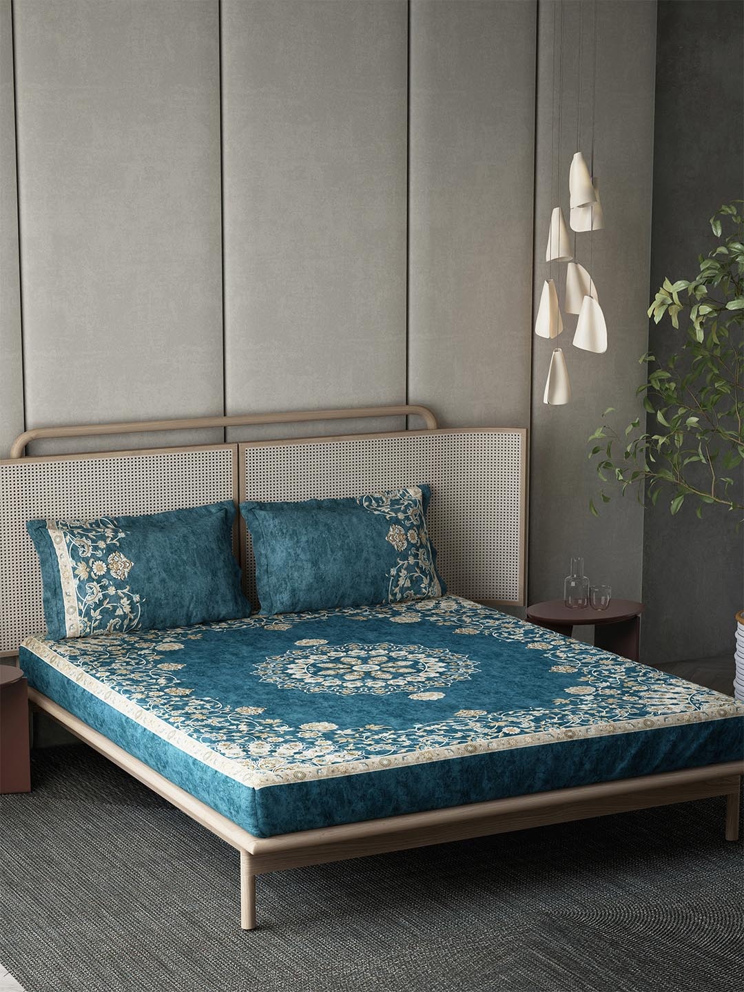 DDecor Serai Collection Ethnic 144 TC Pure Cotton King Bedsheet with 2 Pillow Covers, Blue
DDecor Serai Collection Ethnic 144 TC Pure Cotton King Bedsheet with 2 Pillow Covers, Blue