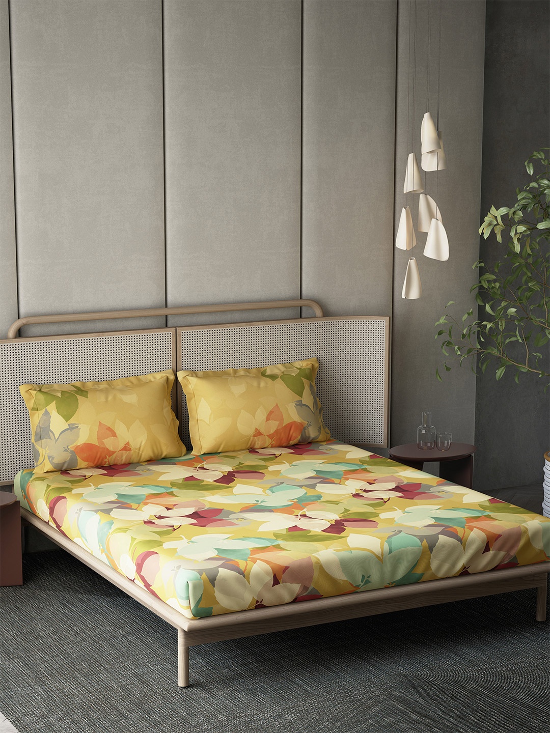 DDecor Yellow & Green Floral 144 TC Pure Cotton King Bedsheet with 2 Pillow Covers
DDecor Yellow & Green Floral 144 TC Pure Cotton King Bedsheet with 2 Pillow Covers