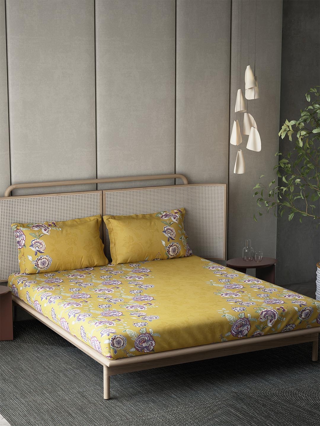 DDecor Jacobean Garden Collection 144 TC Pure Cotton King Bedsheet with 2 Pillow Covers, Yellow
DDecor Jacobean Garden Collection 144 TC Pure Cotton King Bedsheet with 2 Pillow Covers, Yellow