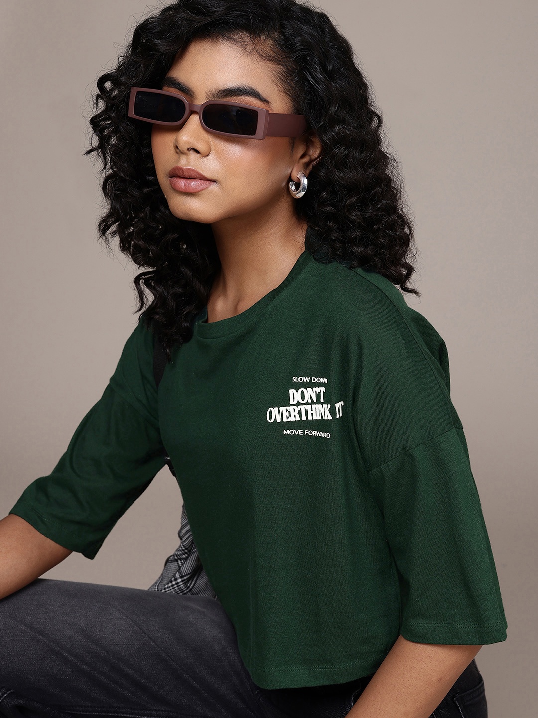 The Roadster Life Co. Pure Cotton Drop-Shoulder Sleeves Boxy Crop T-shirt, Green
The Roadster Life Co. Pure Cotton Drop-Shoulder Sleeves Boxy Crop T-shirt, Green