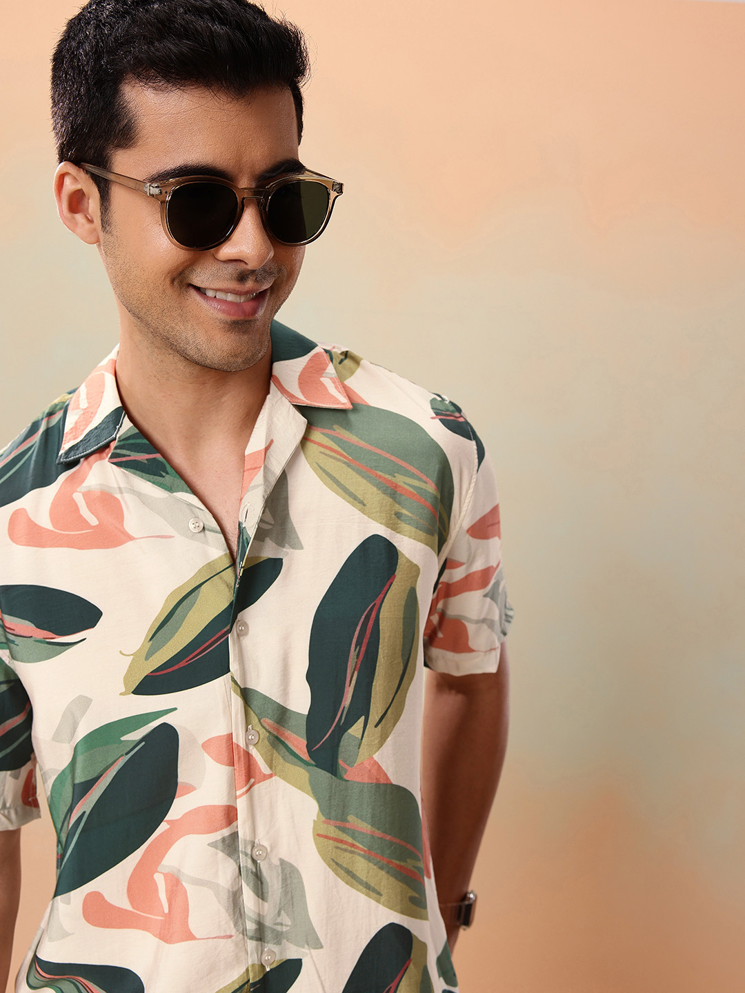 Mast & Harbour Versatile Florals Printed Relaxed Shirt, White
Mast & Harbour Versatile Florals Printed Relaxed Shirt, White