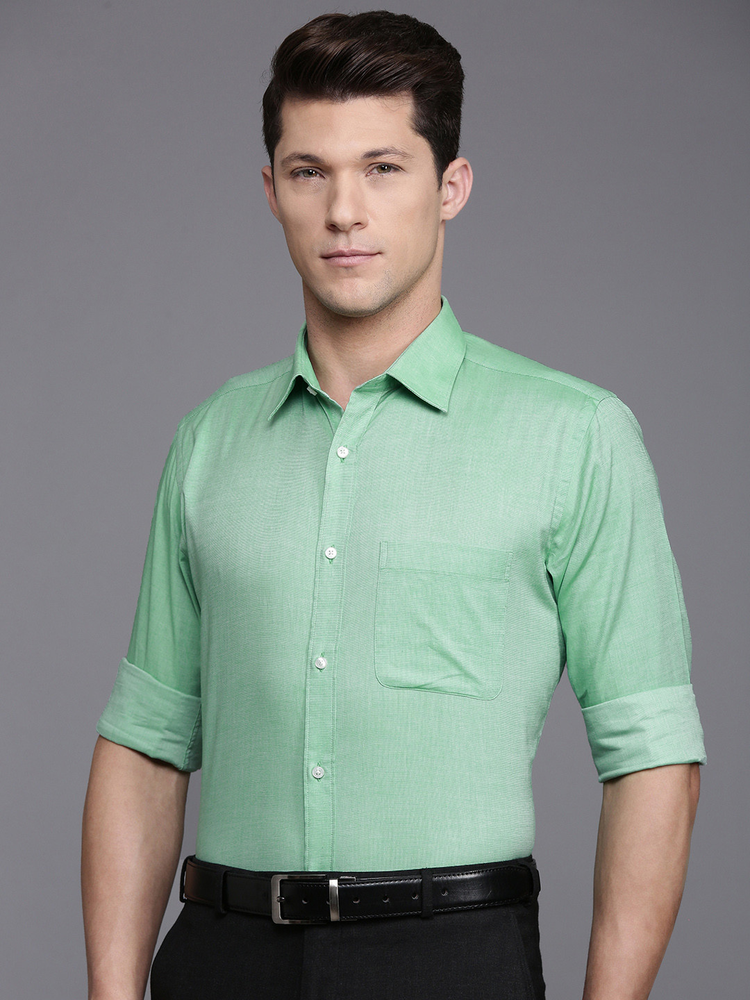 Raymond Pure Cotton Slim Fit Formal Shirt, Green
Raymond Pure Cotton Slim Fit Formal Shirt, Green