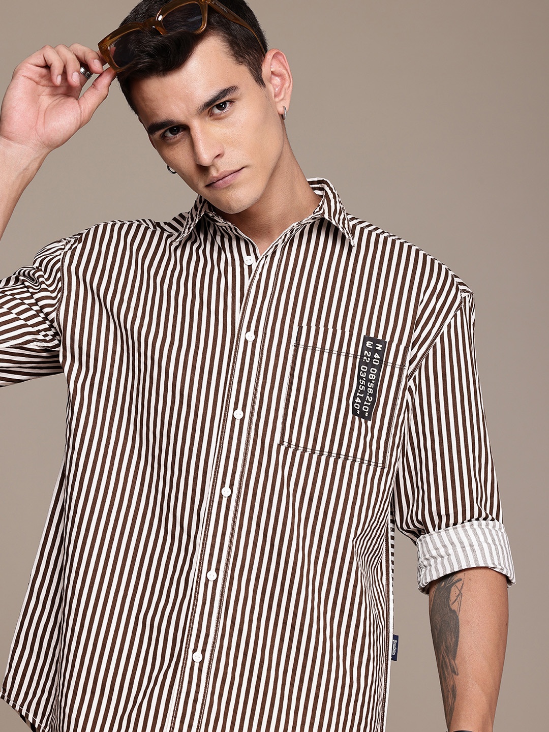 The Roadster Life Co. Pure Cotton Opaque Striped Relaxed Fit Casual Shirt, Coffee brown
The Roadster Life Co. Pure Cotton Opaque Striped Relaxed Fit Casual Shirt, Coffee brown