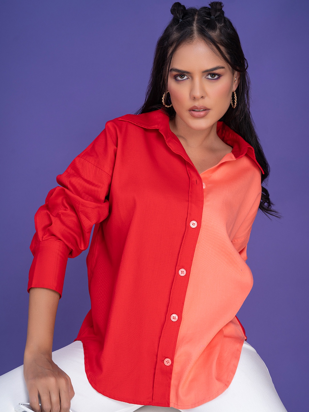 Lounge Dreams Women Comfort Cuban Collar Colourblocked Cotton Relaxed Fit Casual Shirt, Red
Lounge Dreams Women Comfort Cuban Collar Colourblocked Cotton Relaxed Fit Casual Shirt, Red