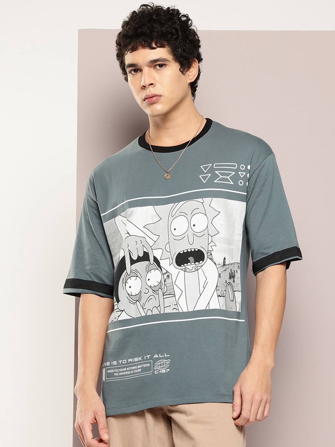 Kook N Keech Rick & Morty Graphics Drop-Shoulder Sleeves Pure Cotton Oversized T-shirt, Grey
Kook N Keech Rick & Morty Graphics Drop-Shoulder Sleeves Pure Cotton Oversized T-shirt, Grey