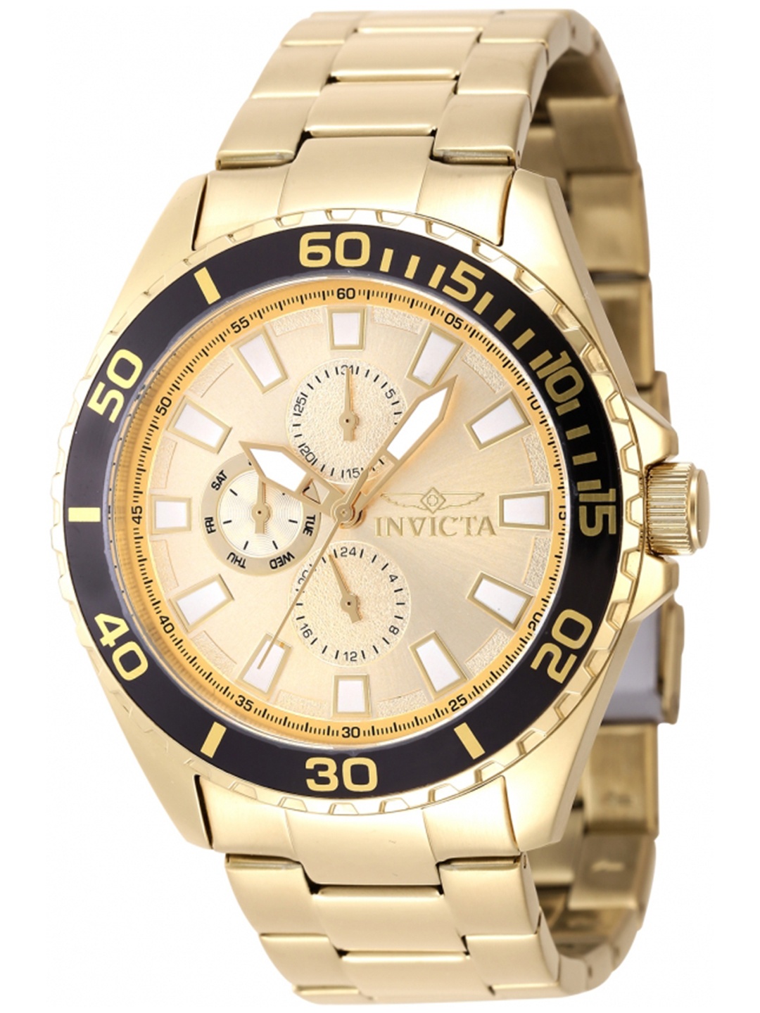 Invicta Men Dial & Stainless Steel Bracelet Style Straps Analogue Watch 47577, Gold
Invicta Men Dial & Stainless Steel Bracelet Style Straps Analogue Watch 47577, Gold