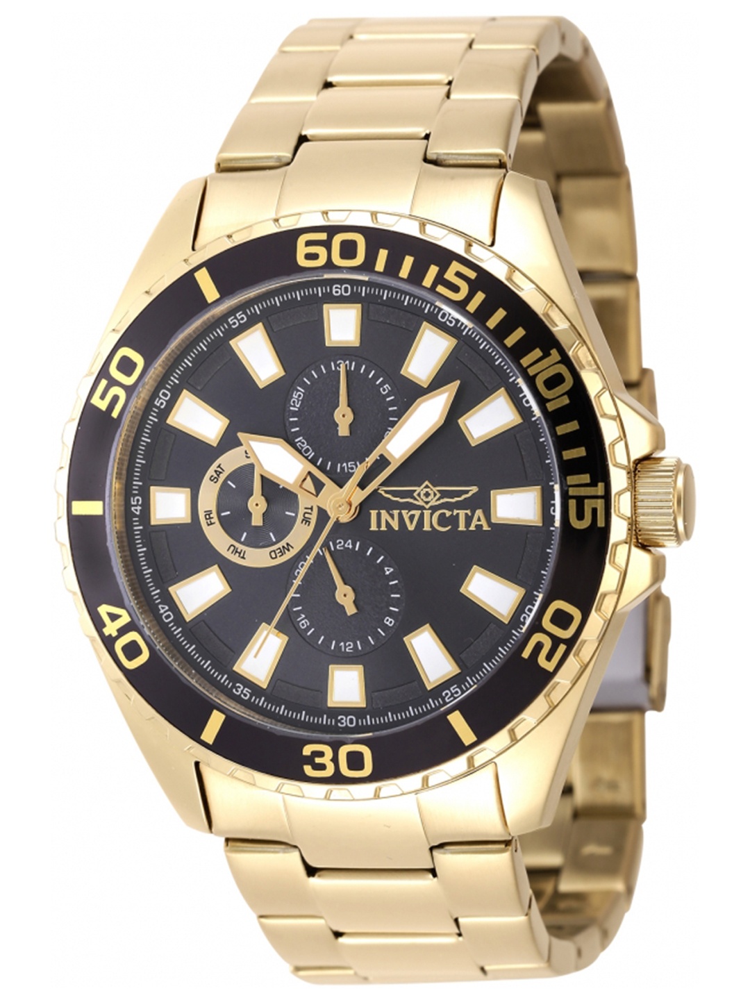 Invicta Men Dial & Stainless Steel Bracelet Style Straps Analogue Watch 47578, Gold
Invicta Men Dial & Stainless Steel Bracelet Style Straps Analogue Watch 47578, Gold
