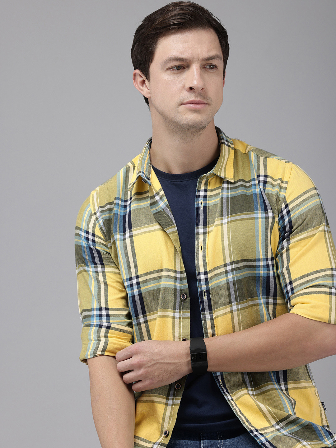 Pepe Jeans Pure Cotton Checked Casual Shirt, Yellow 
Pepe Jeans Pure Cotton Checked Casual Shirt, Yellow