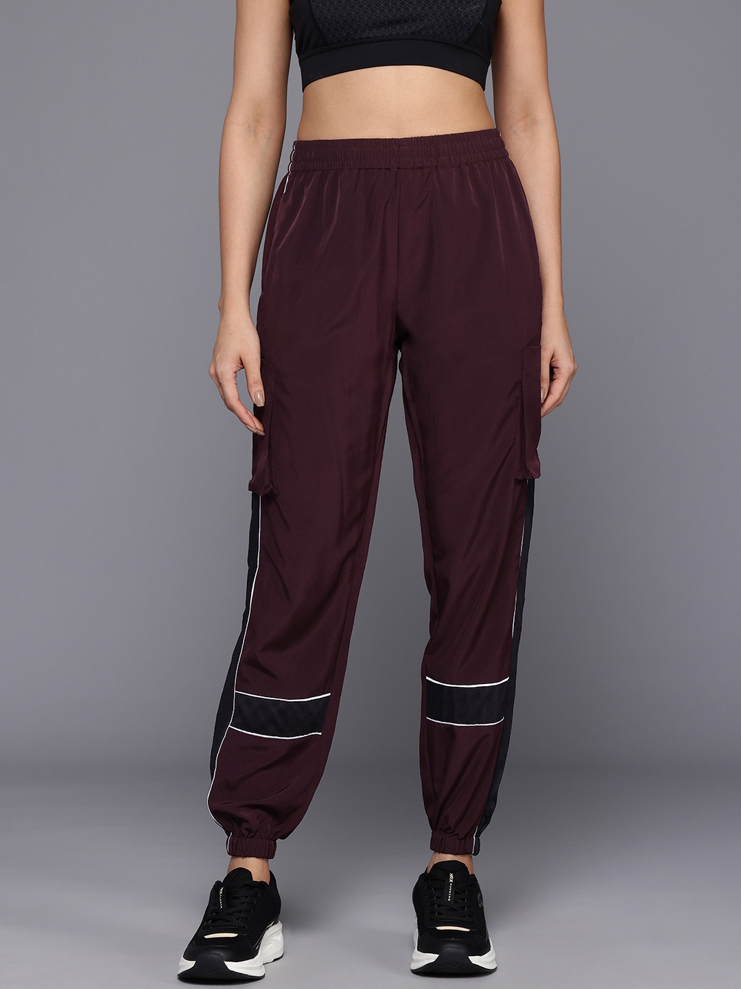 HRX by Hrithik Roshan Women Mid-Rise Rapid-Dry Training Joggers with Mesh Panel, Maroon
HRX by Hrithik Roshan Women Mid-Rise Rapid-Dry Training Joggers with Mesh Panel, Maroon
