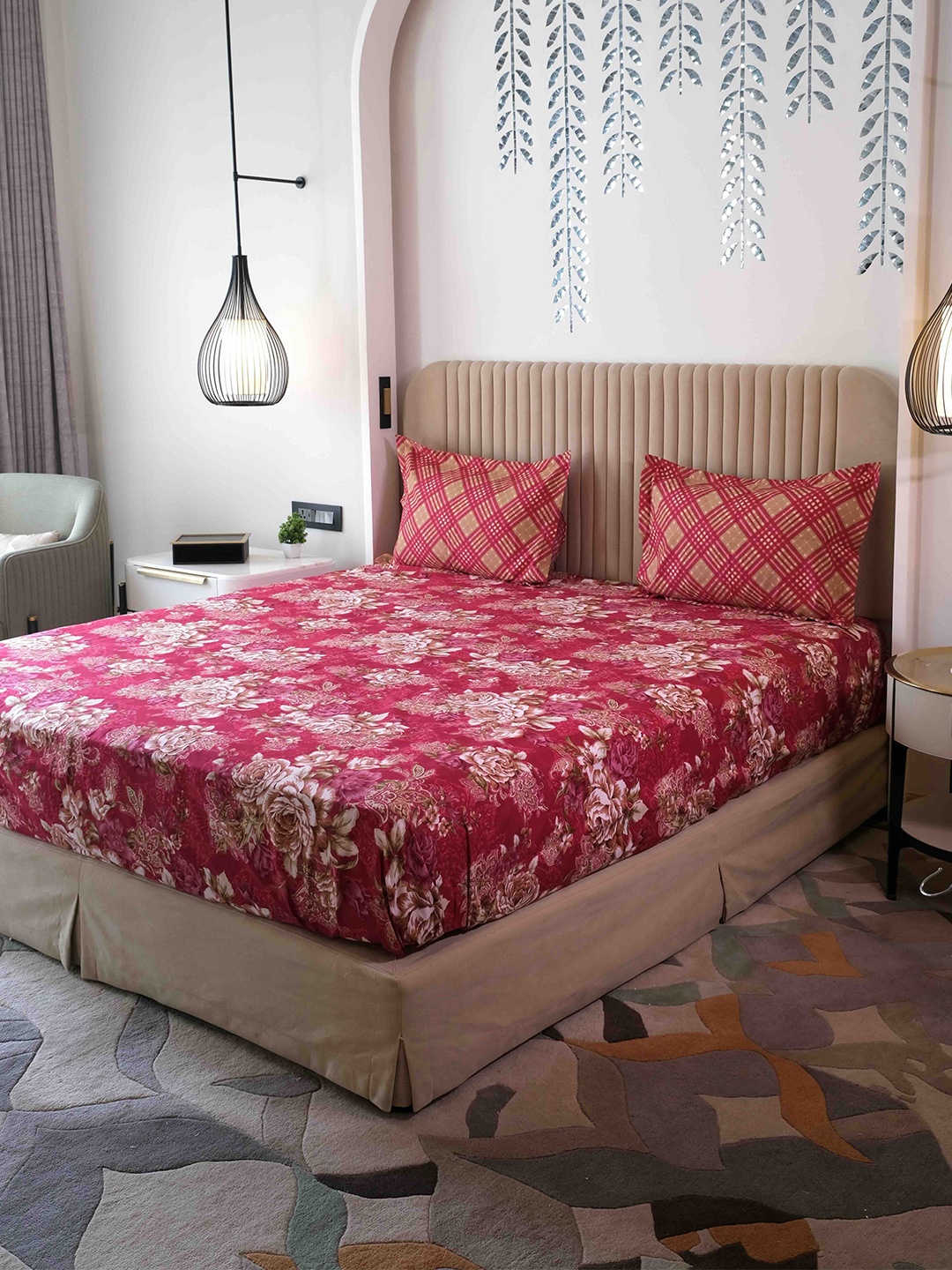 Pure Decor Maroon & Beige Floral 250 TC Pure Cotton King Bedsheet with 2 Pillow Covers
Pure Decor Maroon & Beige Floral 250 TC Pure Cotton King Bedsheet with 2 Pillow Covers