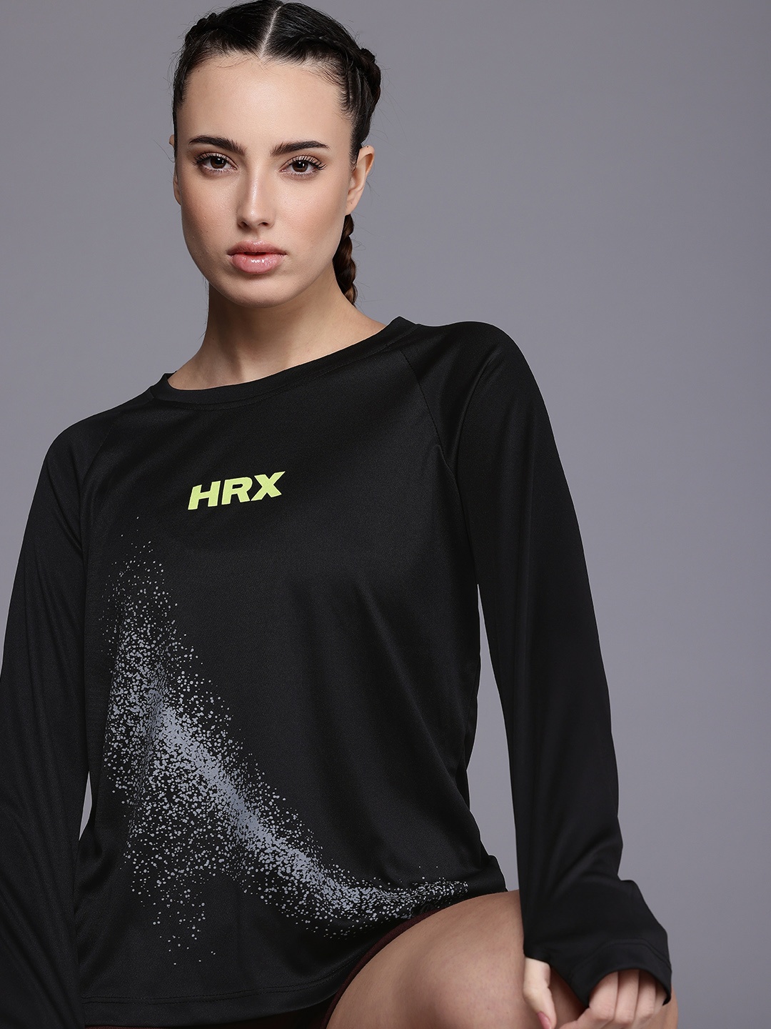 HRX by Hrithik Roshan Runoncloudstrailtrackers Brand Logo Printed Running T-shirt, Black
HRX by Hrithik Roshan Runoncloudstrailtrackers Brand Logo Printed Running T-shirt, Black